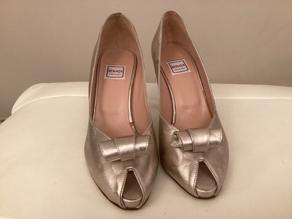 Renata RN14 Italian Leather peep toe court shoe