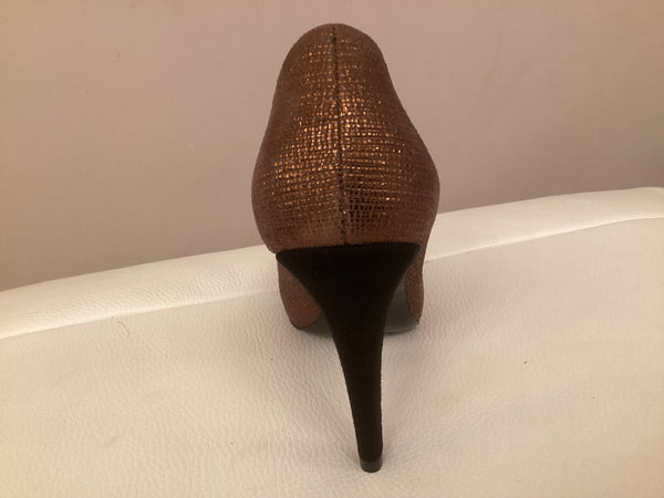 Renata RN12 bronze Italian Leather high heel shoe