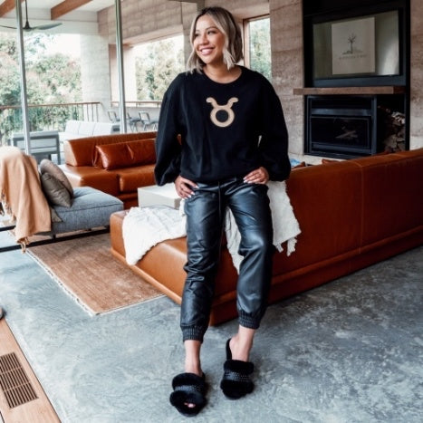 EMU EM44 ladies black sheepskin slippers