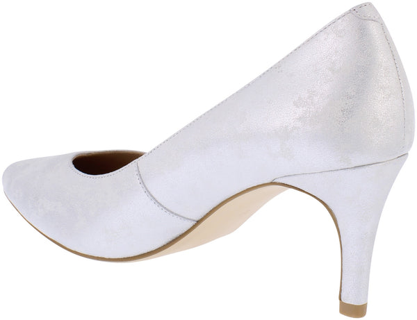 CP57 Capollini Izzy Silver court shoe
