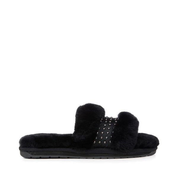EMU EM44 ladies black sheepskin slippers
