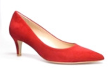 Perlato ladies red court shoes PL1