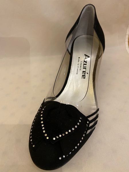 AZ052 Azuree  ladies crystal vinyl pump