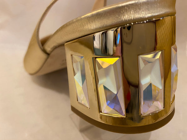 H133 Hogl ladies gold sling back shoe