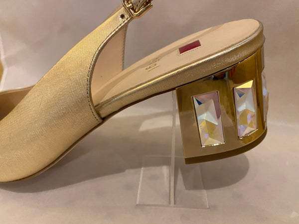 H133 Hogl ladies gold sling back shoe