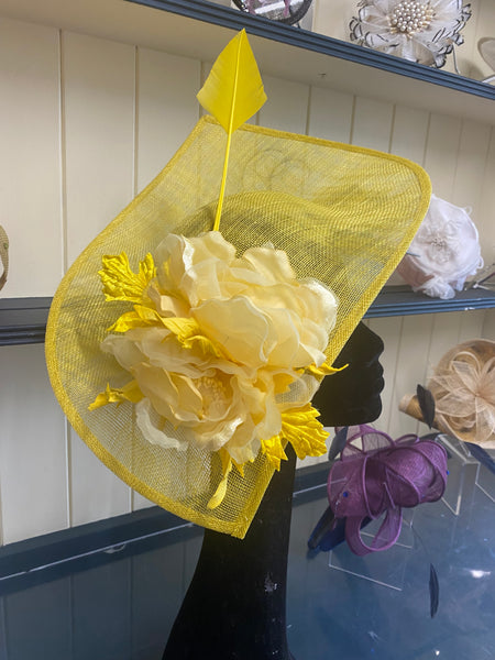 Yellow fascinator LEF331