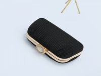 Black clutch-shoulder bag