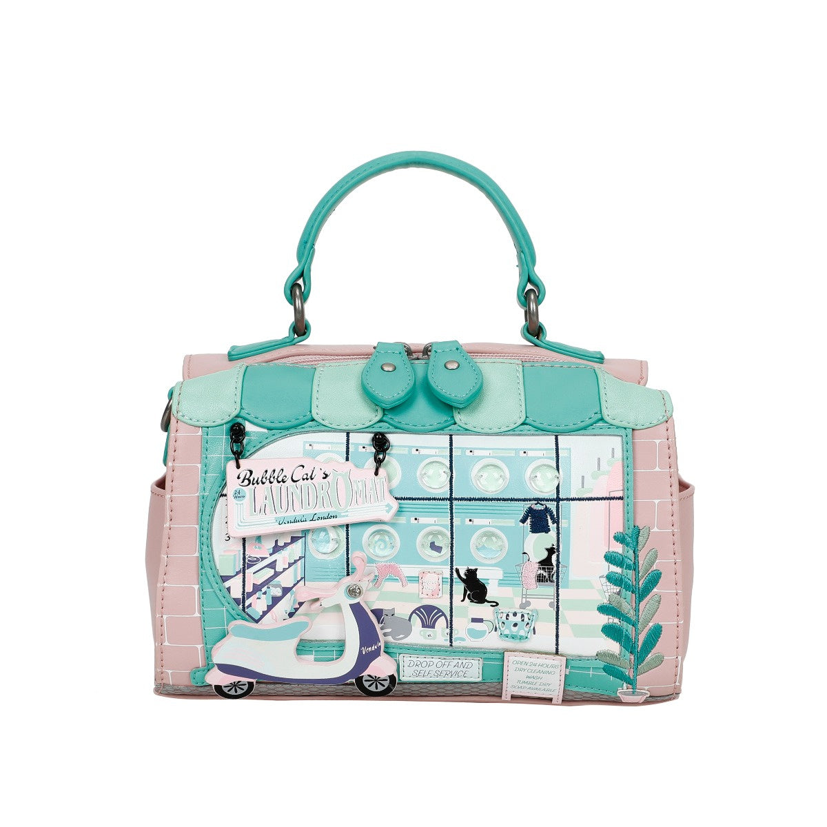 Vendula Bubble Cats Laundromat Hollis Bag