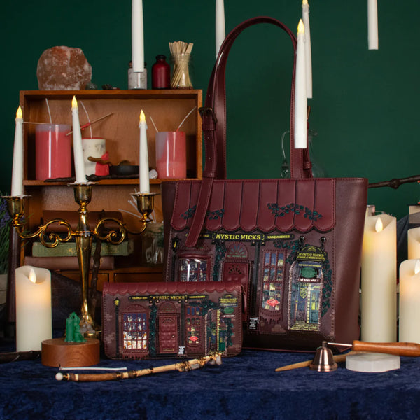 Vendula Mystic Wicks Candle and Wandmakers large zip wallet
