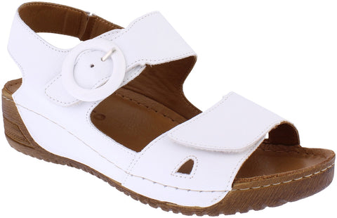 AD187 Adesso Lovely white leather sandal