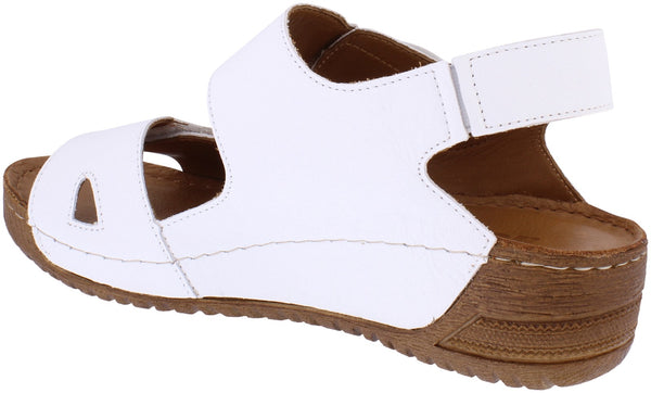 AD187 Adesso Lovely white leather sandal