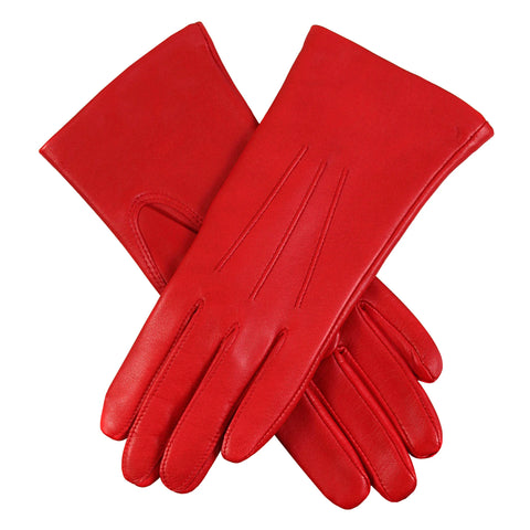Ladies classic smooth grain leather gloves