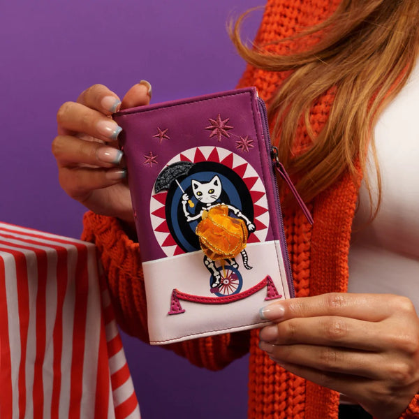 Vendula Skelecat’s Travelling Ghost Circus Compact Folding Wallet