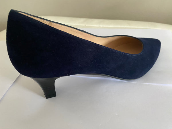 PK09 Peter Kaiser Navy Suede Court shoe