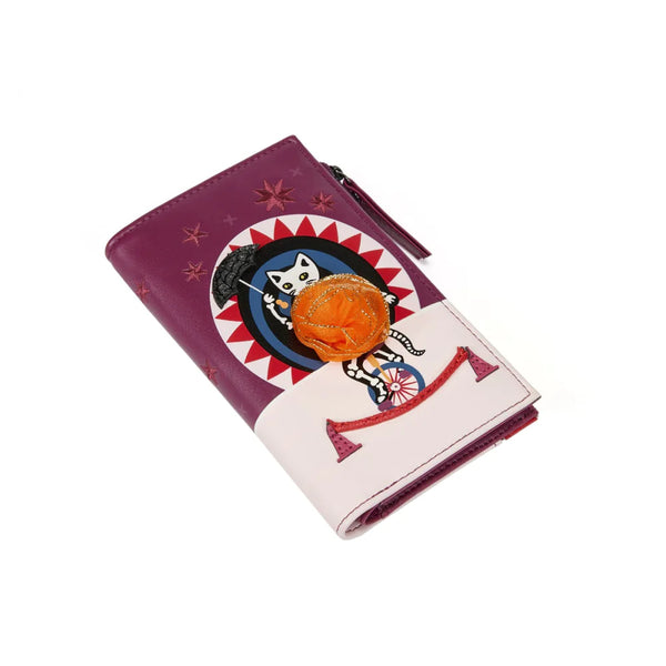 Vendula Skelecat’s Travelling Ghost Circus Compact Folding Wallet