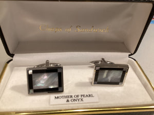 Rectangle Mother of Pearl cufflinks