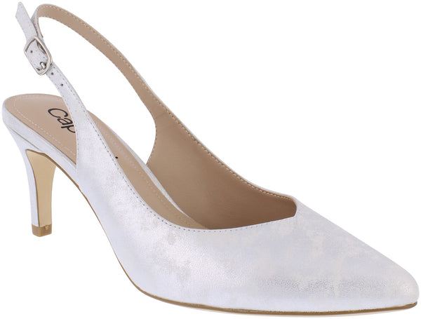 CP51 Capollini Silver court shoe Catherine2