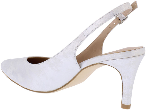 CP51 Capollini Silver court shoe Catherine2