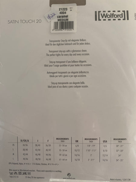 Wolford Satin Touch 20 Stay Up caramel