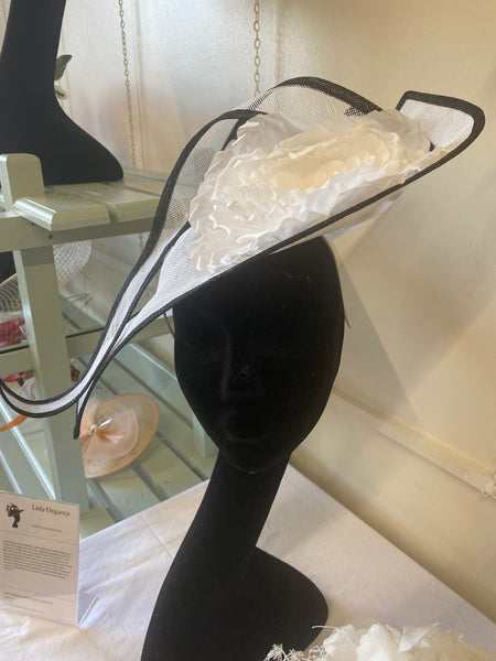 Black & White fascinator LEF 330