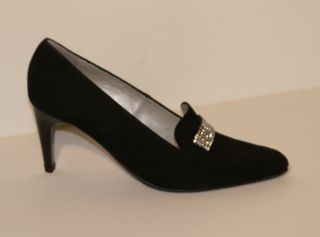 AZ046 Beautiful black Azuree shoes with Swarovski detail