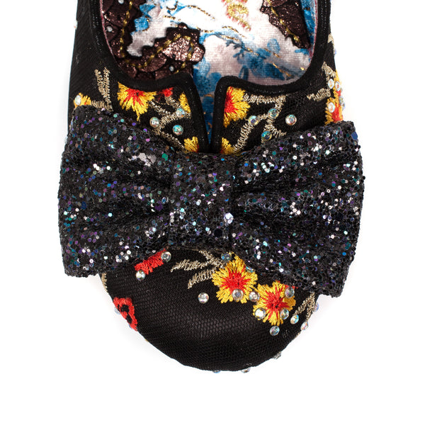 Irregular Choice IC4 Red & Black Floral Kitten Heels