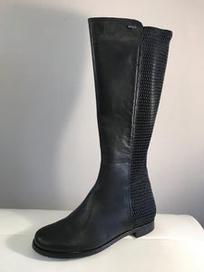 Hogl  black leather knee high boot - H038