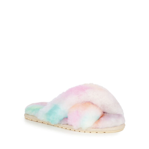 Emu EM30 Mayberry Tie Dye sheepskin slippers Fairy Frost