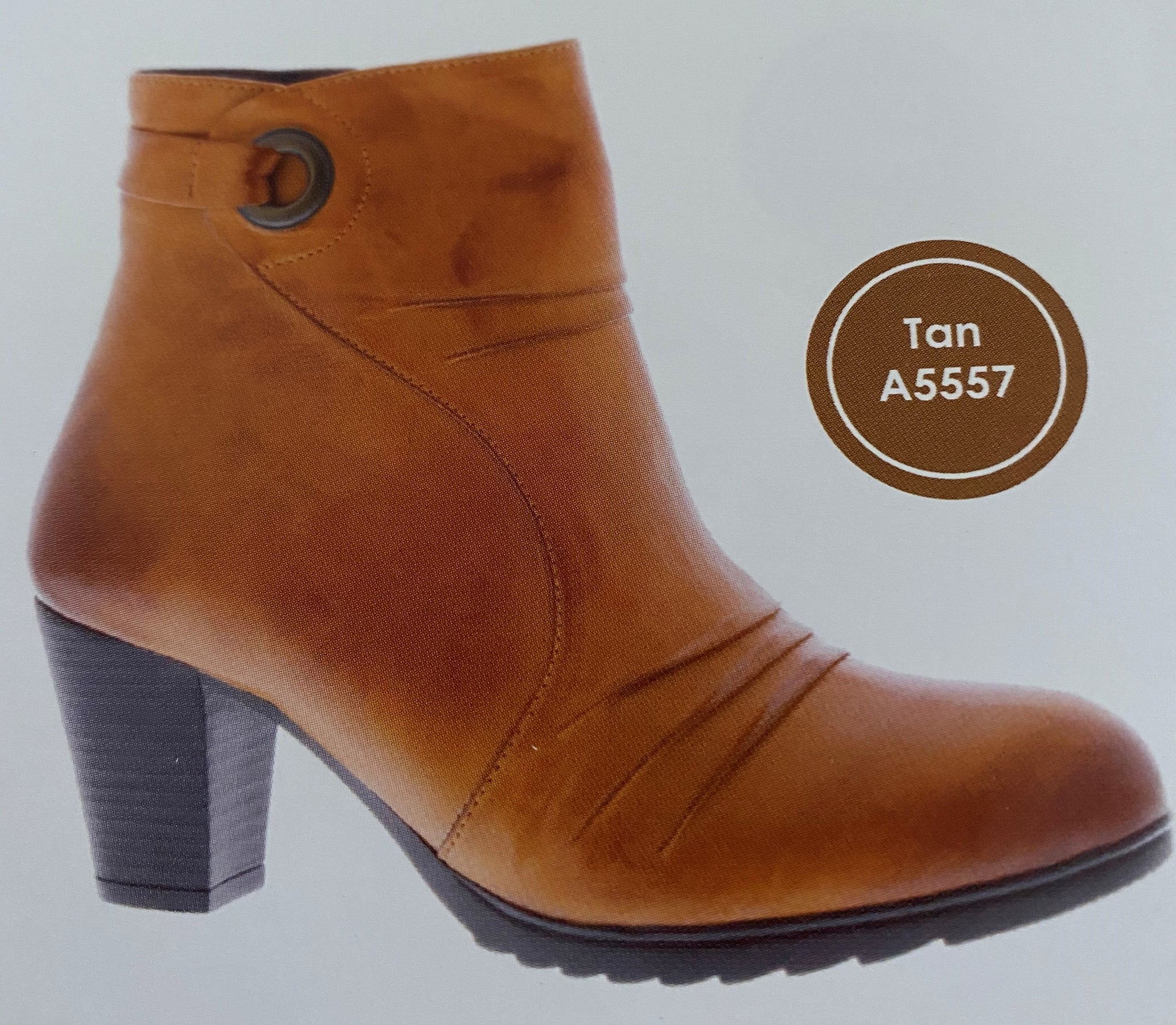 Adesso -AD115 tan leather ankle boot